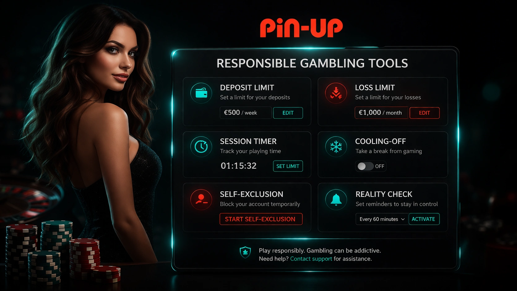 Mesuliyyetli qumar aletleri limitler